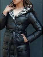 Dámský prošívaný zimní kabát s kapucí GRACE černý FashionStreet TY4501