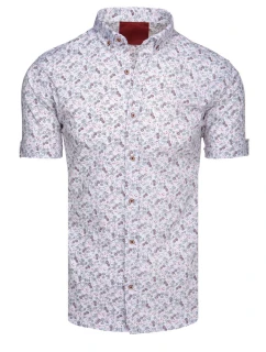 FashionStreet pánská bílá košile s krátkým rukávem KX1060