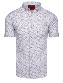 FashionStreet pánská bílá košile s krátkým rukávem KX1060