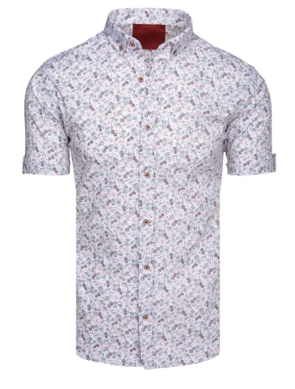 FashionStreet pánská bílá košile s krátkým rukávem KX1060