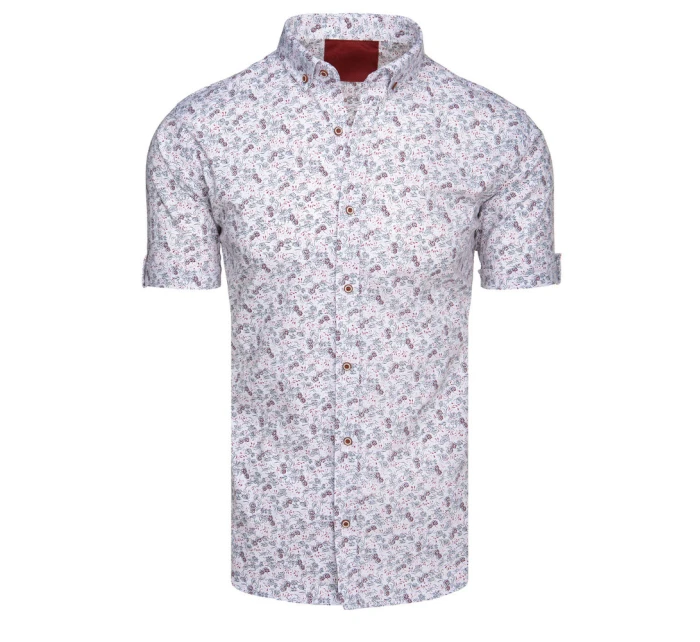 FashionStreet pánská bílá košile s krátkým rukávem KX1060