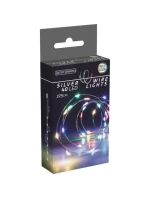 DRÁTĚNÁ SVĚTLA GIRLANDA NA BATERIE 40 VEDLA VÍCE BAREV