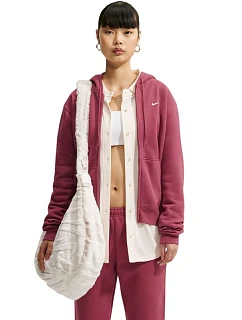 Dámská mikina Nike Studio Fleece Medium Weight, růžová, IM8504 654