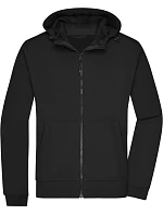 JN 1146 Pánská 2vrstvá softshellová bunda s kapucí model 22530566 black/black - Daiber