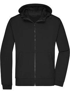 JN 1146 Pánská 2vrstvá softshellová bunda s kapucí model 22530566 black/black - Daiber
