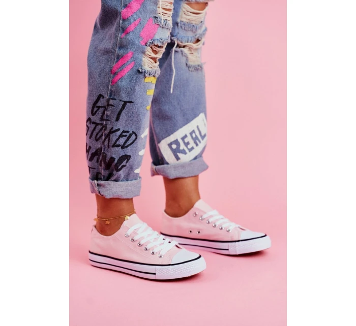 Dámské Klasické Tenisky Růžové model 21532056 - Boto Dámské Klasické Tenisky Růžové model 21532056 - Boto