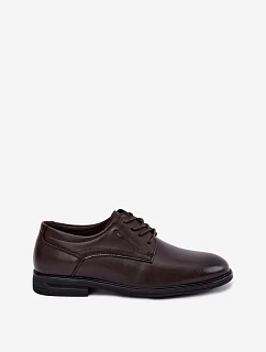 Pánské elegantní polobotky tmavě hnědé Calven