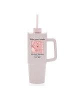 Personalizovaná termoska s průhledným víčkem s mapou