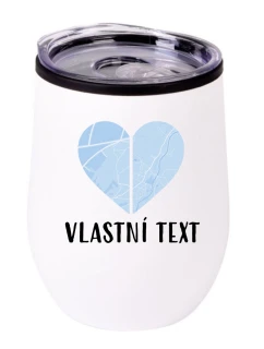 Personalizovaný termohrnek "bowl" - dvě mapy jako srdce