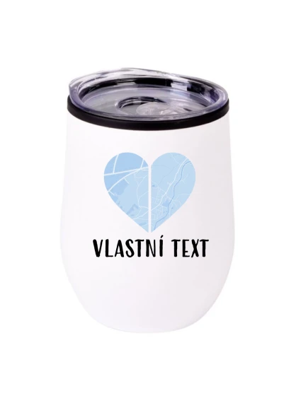 Personalizovaný termohrnek "bowl" - dvě mapy jako srdce Personalizovaný termohrnek "bowl" - dvě mapy jako srdce