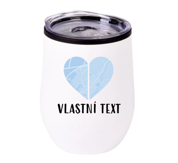 Personalizovaný termohrnek "bowl" - dvě mapy jako srdce Personalizovaný termohrnek "bowl" - dvě mapy jako srdce