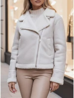 Dámská semišová bunda SOFTSTILL s ovčí kůží bílá FashionStreet TY4748z