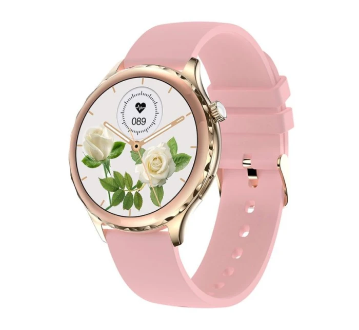 Dámské chytré hodinky Rubicon RNCF02-2 Gold + Strap Pink Dámské chytré hodinky Rubicon RNCF02-2 Gold + Strap Pink