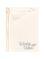 Dívčí volný fleece s kapucí 4F 4FJRAW25TFLEF444-11S