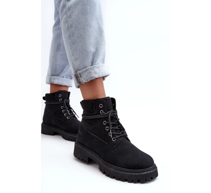 Dámské zateplené kotníkové boty černé Cross Jeans MM2R4012C