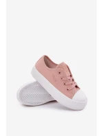 Dětské Tenisky Na Šněrování Big Star RR374011 Růžové Dětské Tenisky Na Šněrování Big Star RR374011 Růžové