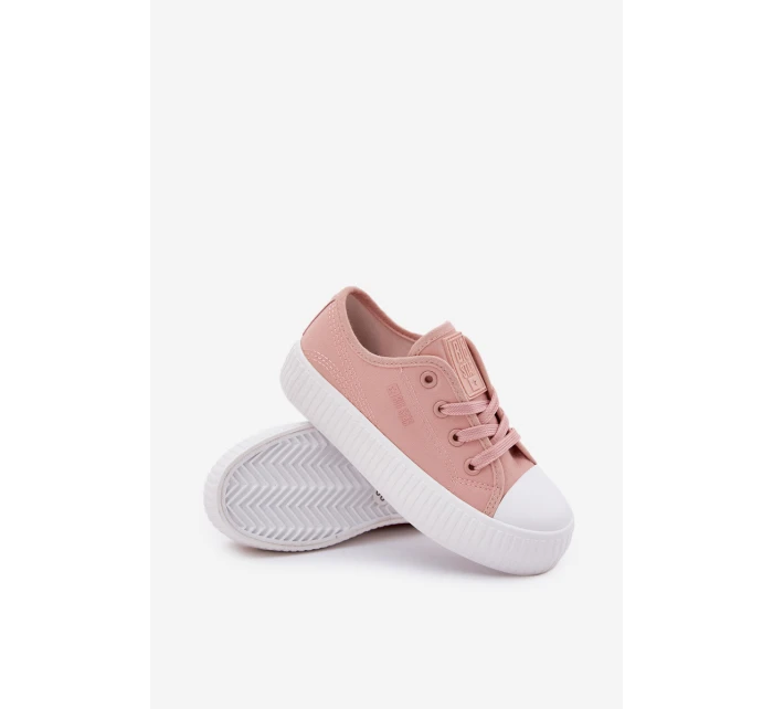 Dětské Tenisky Na Šněrování Big Star RR374011 Růžové Dětské Tenisky Na Šněrování Big Star RR374011 Růžové
