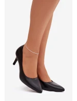 Kožené lodičky model 21821724 Černé - SERGIO LEONE Kožené lodičky model 21821724 Černé - SERGIO LEONE