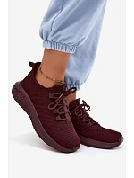Lehké dámské sportovní nazouváky z Big Star Bordó model 22185515 - Big Star Shoes Lehké dámské sportovní nazouváky z Big Star Bordó model 22185515 - Big Star Shoes