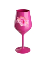 Personalizovaná nerozbitná sklenička na víno - Akvarelový otisk