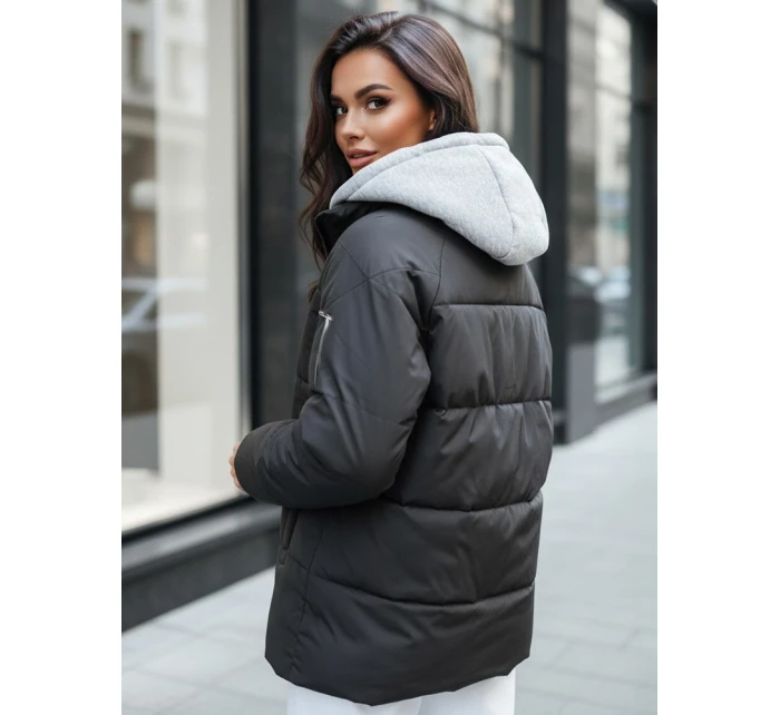 Dámská prošívaná zimní bunda SPACE black FashionStreet TY4070