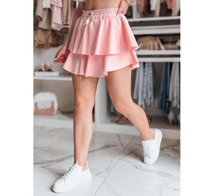 FALBELA mini sukně s volánky růžová FashionStreet CY0492