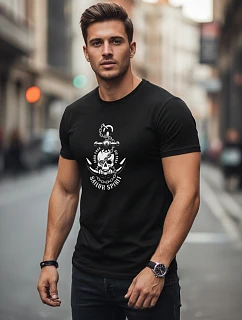 Sailor Spirit pánské tričko s potiskem černé FashionStreet NX081R