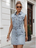 Přiléhavé džínové šaty modré FashionStreet EY2685 Přiléhavé džínové šaty modré FashionStreet EY2685