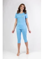 Dámské pyžamo MMax Leveza  dł/r M2XL modrý L model 20844368 - Regina