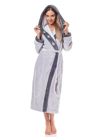 Dlouhý dámský župan  4XL model 22021125 - L&L