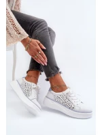 Dámské tenisky na platformě z bílé kůže model 21656159 - EVENTO Dámské tenisky na platformě z bílé kůže model 21656159 - EVENTO