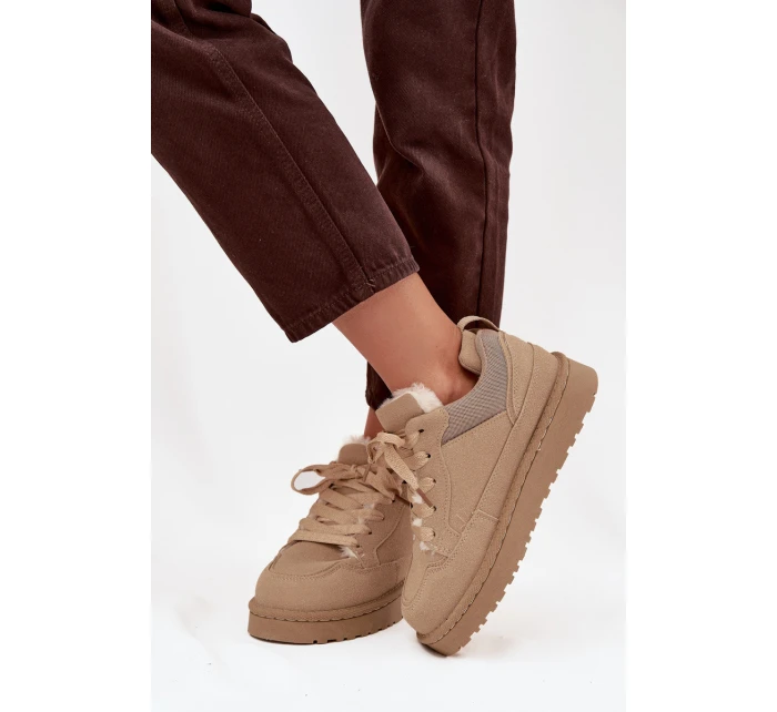 Dámské tenisky s teplou podšívkou Béžové Cyrissa