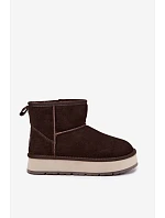 Dámské zimní boty z přírodního semiše s podšívkou Big Star Hnědé model 22539781 - Big Star Shoes Dámské zimní boty z přírodního semiše s podšívkou Big Star Hnědé model 22539781 - Big Star Shoes