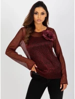 Dámská halenka s LK KMPL černá a červená model 18037022 - FPrice Dámská halenka s LK KMPL černá a červená model 18037022 - FPrice