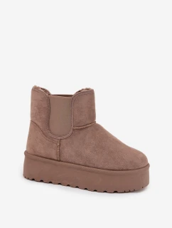 Dámské sněhule s elastickou vsadkou Kiora – khaki