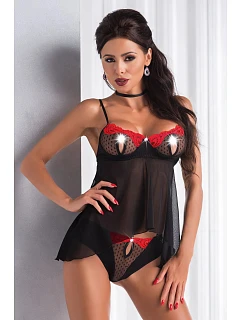 Dámská košilka model 22278540 černočervená - Irall