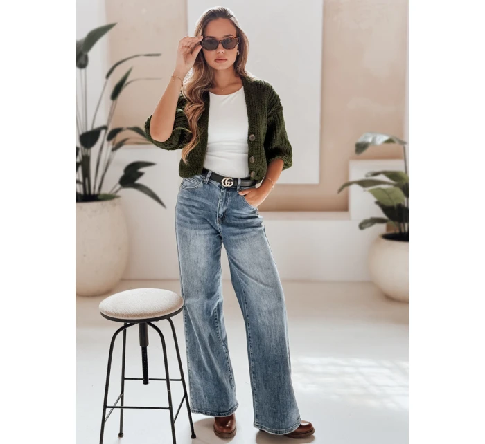 Dámský svetr NUTI zelený FashionStreet MY1672 Dámský svetr NUTI zelený FashionStreet MY1672