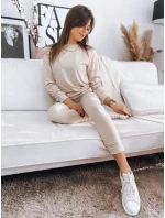 MILIAN dámská tepláková souprava světle béžová FashionStreet AY0819