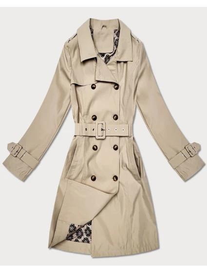 Płaszcz damski typu z Goodlookin jasny beżowy model 21935927 - HAPPY HOUSE