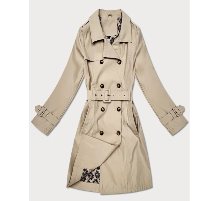 Płaszcz damski typu z Goodlookin jasny beżowy model 21935927 - HAPPY HOUSE