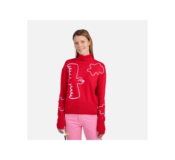 W model 21453190 Roll Neck Sweater Červená - Rossignol W model 21453190 Roll Neck Sweater Červená - Rossignol