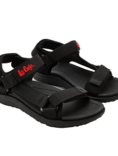 Lee Cooper pánské boty na suchý zip sandály na letní pláž světle černé