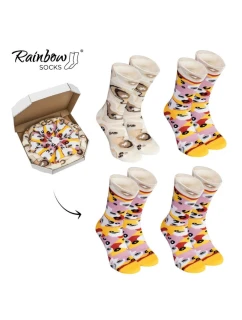 Rainbow Socks Pizza 4 páry model 21606726 - ZOOKSY/RAINBOW SOCKS