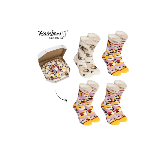 Rainbow Socks Pizza 4 páry model 21606726 - ZOOKSY/RAINBOW SOCKS
