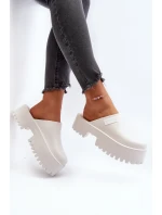 Dámské Žabky Na Masivní Podrážce Big Star NN274015 Bílé