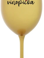 VÍNOPIČKA - zlatá sklenice na víno 350 ml