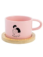 Personalizovaný keramický hrníček "MAKRONKA" - pár v objetí Personalizovaný keramický hrníček "MAKRONKA" - pár v objetí