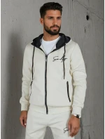 Pánská tepláková souprava v barvě ecru Dstreet model 21990383 - FashionStreet Pánská tepláková souprava v barvě ecru Dstreet model 21990383 - FashionStreet