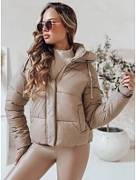 Dámská prošívaná zimní bunda SNOWLIKE s kapucí světle béžová FashionStreet TY4931 Dámská prošívaná zimní bunda SNOWLIKE s kapucí světle béžová FashionStreet TY4931