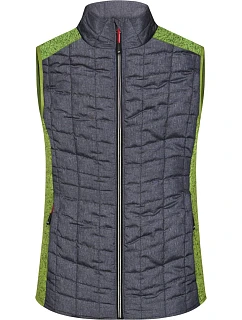 Daiber JN 739 Dámská pletená hybridní vesta 02.0739 kiwi melange/anthracite melange